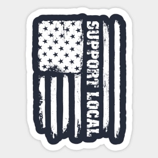 Support Local United States Flag Sticker